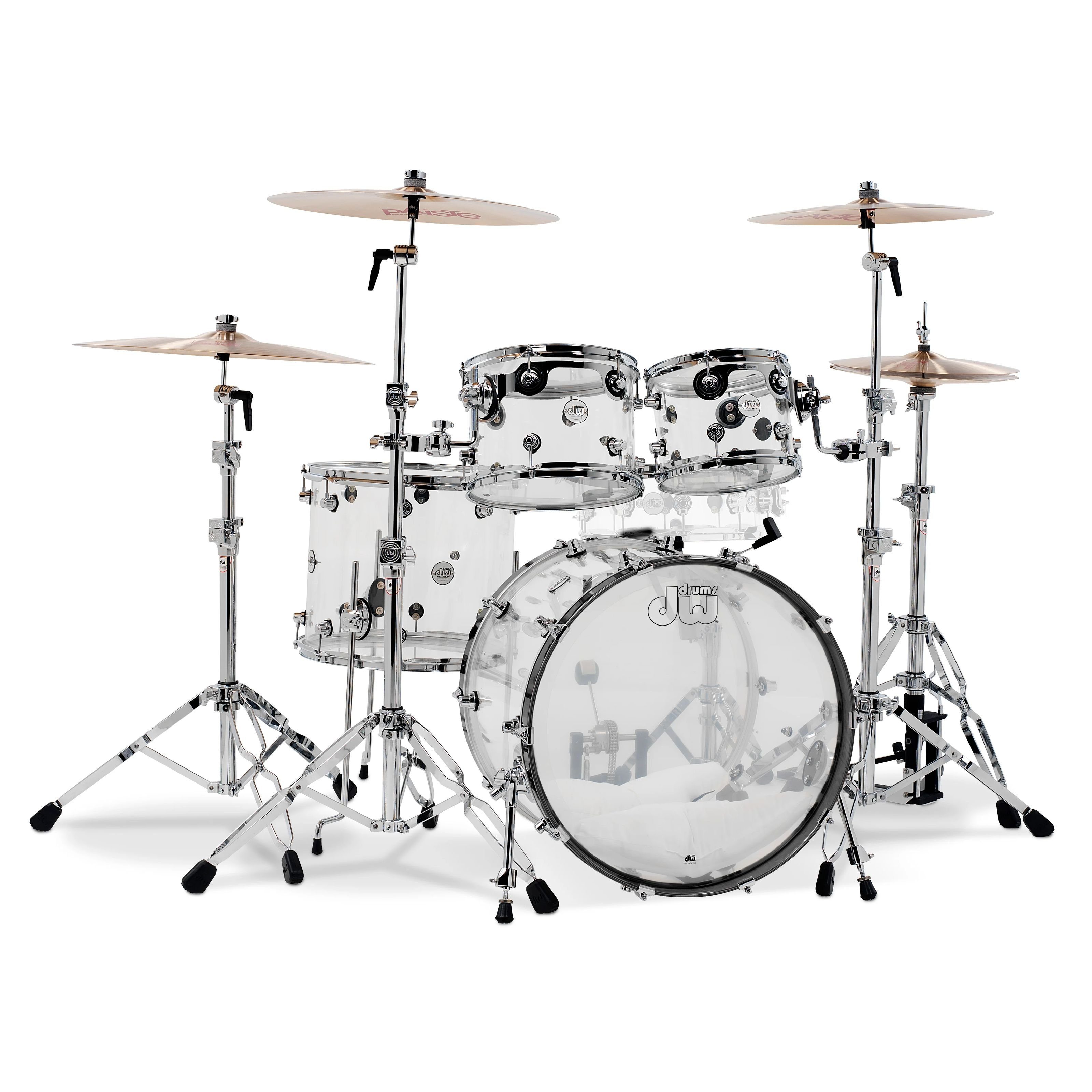 DW Kesselsatz, Schlagzeuge, Kesselsätze, Design Acryl Shell Set Clear - Drum Kesselsätze