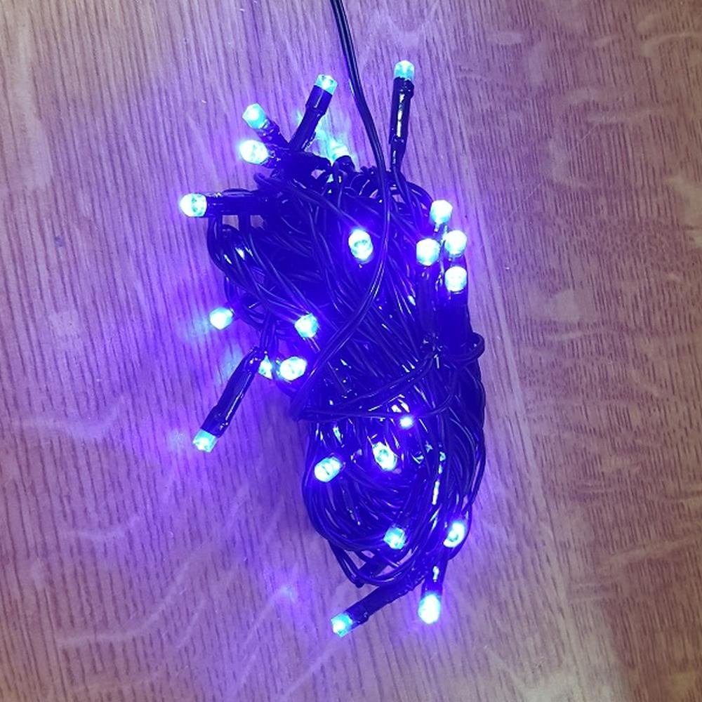 LED-Lichterkette 468-49 LED Lichterkette 40er 5m blau/schwarz