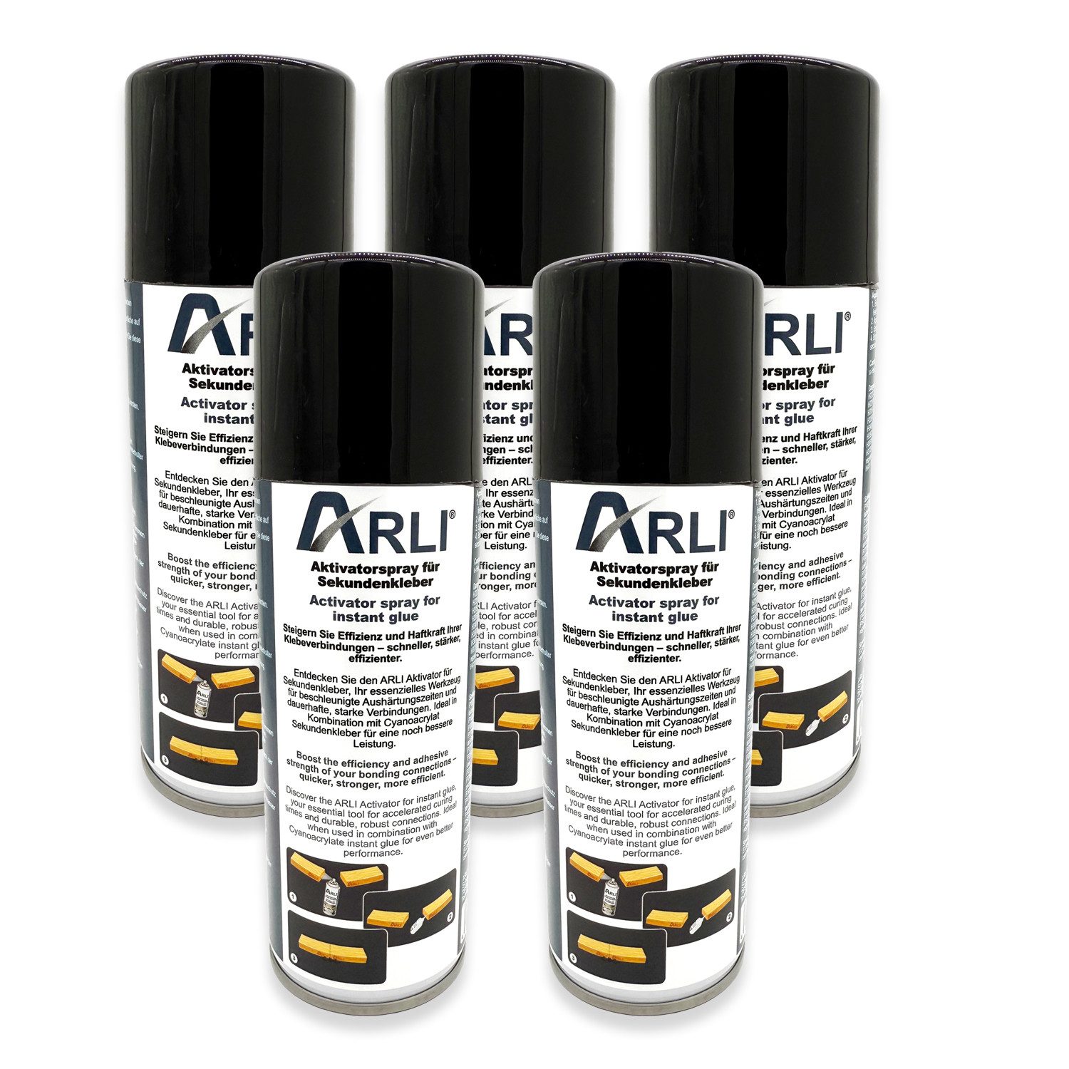 Montagekleber 5x Aktivator für Sekundenkleber Superkleber Aktivatorspray