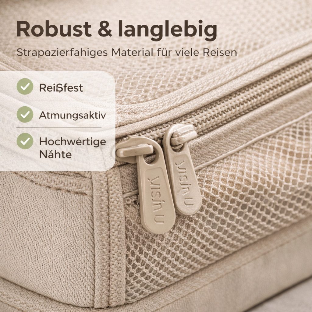 TK Gruppe Kofferorganizer Koffer Organizer 8er – Kofferorganizer Packtaschen Packwürfel Reisen (Set, 8er Set)