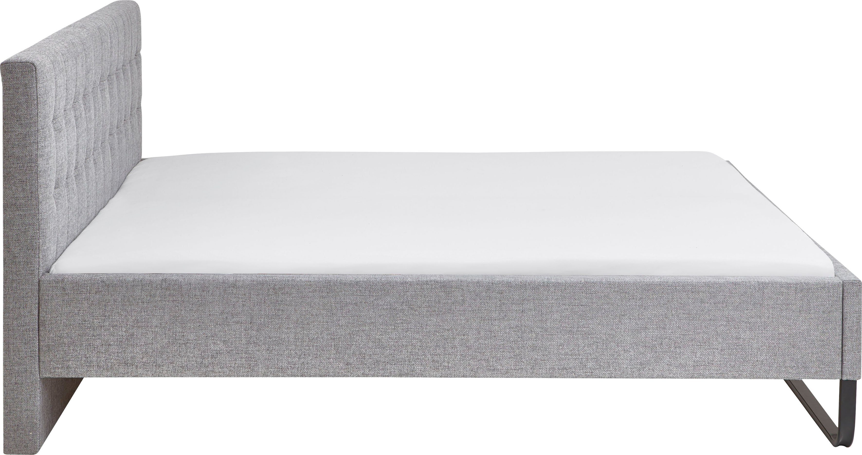 meise.möbel Liegefläche, Lambada, Polsterbett | 180 grau grau Metallkuffe cm mit schwarzer
