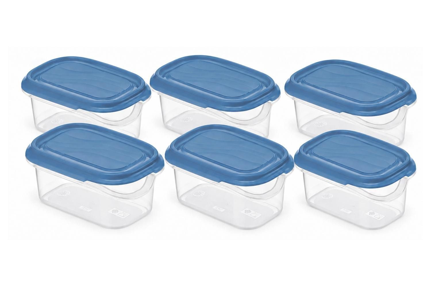 Home4You Frischhaltedose Kühlschrankdose 6er Set, eckig, 0,2l, Kunststoff, (Spar-Set)