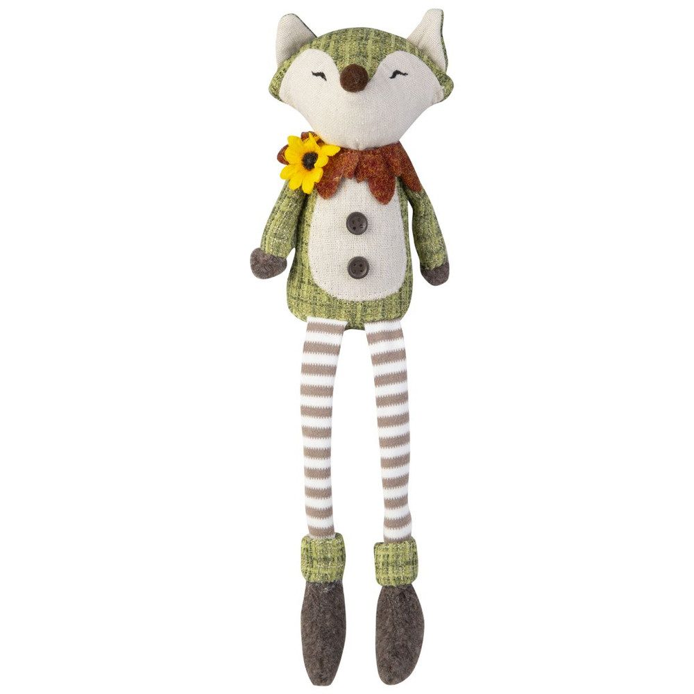 MICA Dekofigur Kantenhocker Fuchs - orange/grün - ca. 8 x 6 x 32 cm - 1 Stü günstig online kaufen