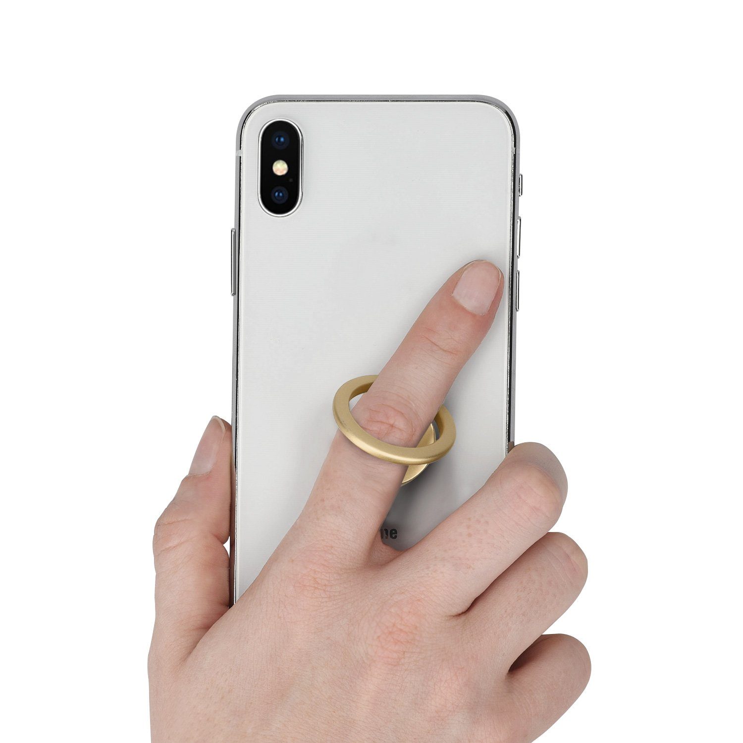 kwmobile Popsockets Metall-Smartphone-Ringhalter - 360° drehbar, mit Standfunktion, (1-tlg)