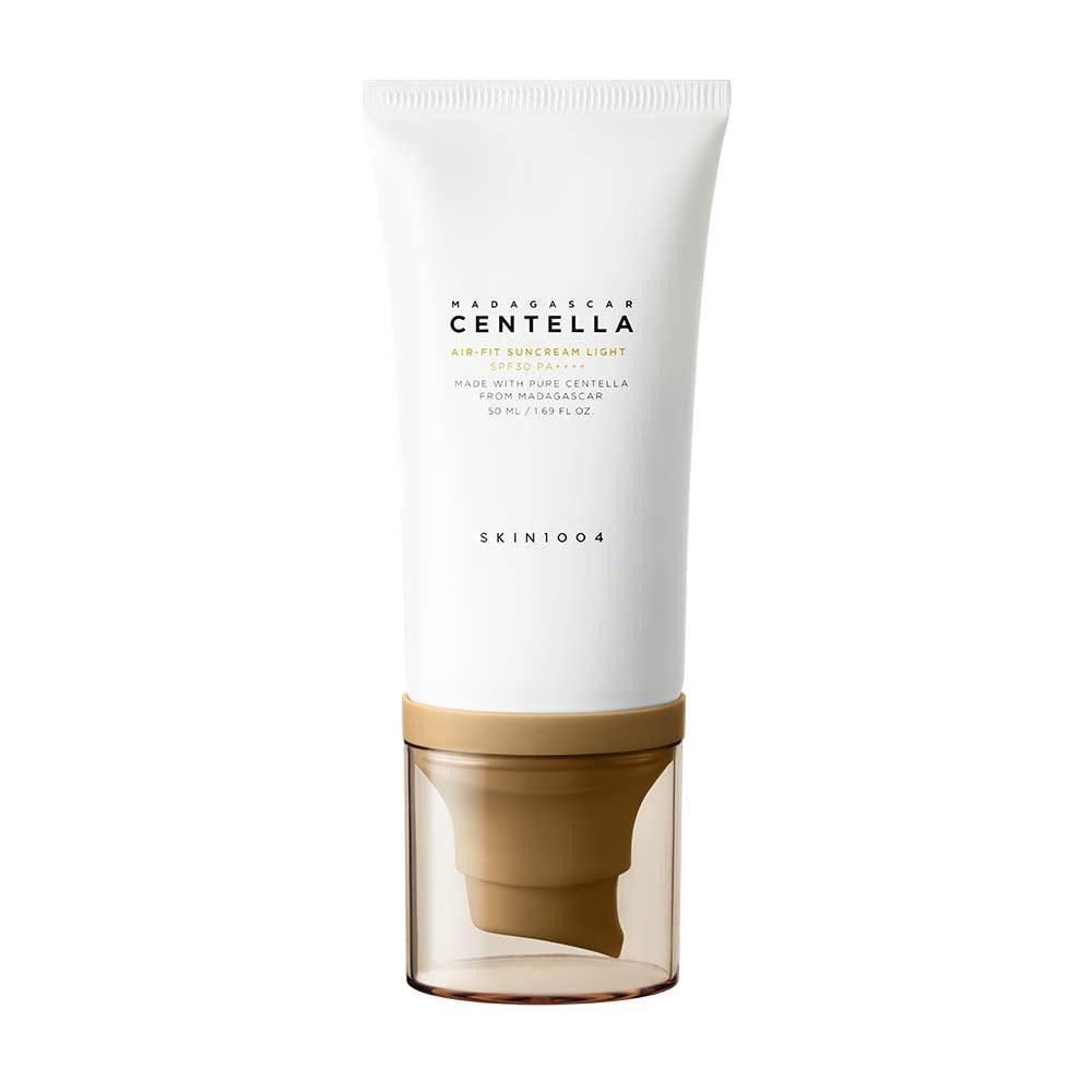 SKIN1004 Sonnenschutzcreme Madagascar Centella Air-Fit Suncream Light SPF30 PA++++ - 50ml, Kein Weißel-Effekt, Sanft zur Haut, Ideal für empfindliche Haut, Schnelles Einziehen