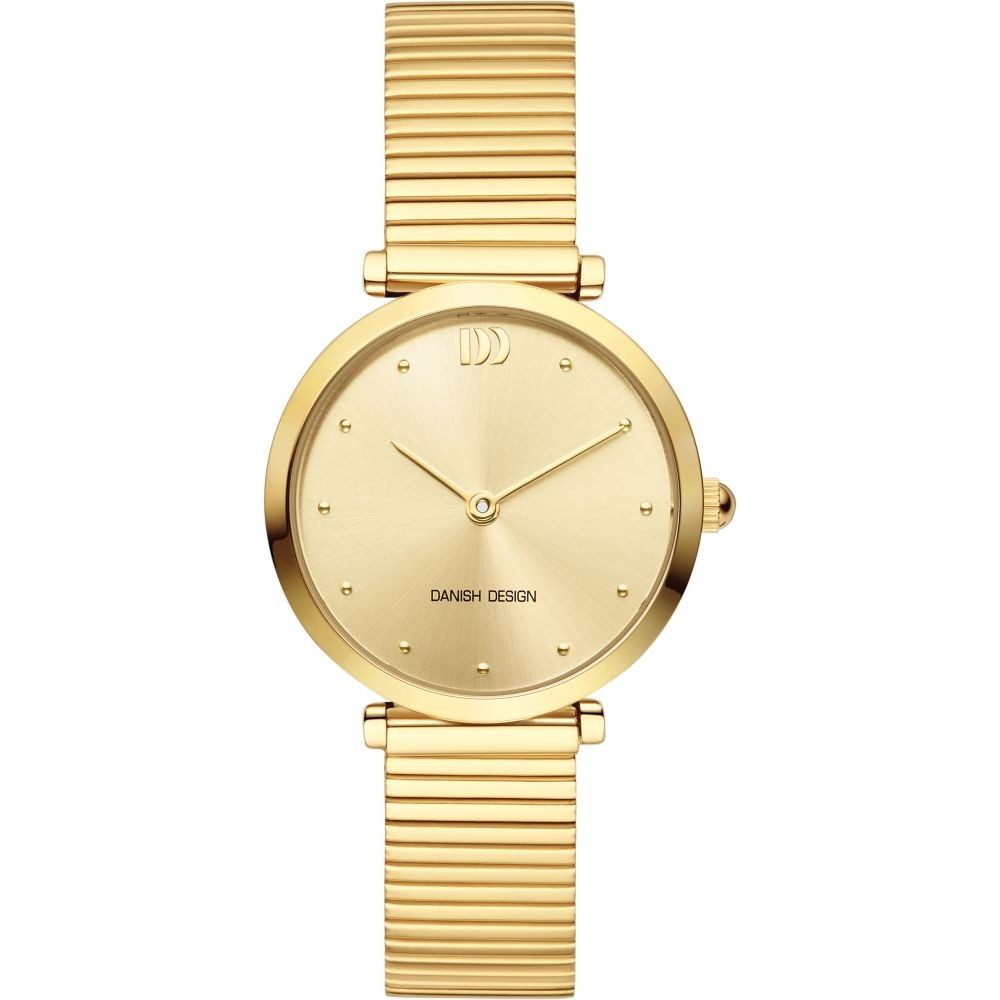 Danish Design Quarzuhr DANISH DESIGN Damen Armbanduhr AVA IV86Q1301 gold D. 28 mm Stahlband