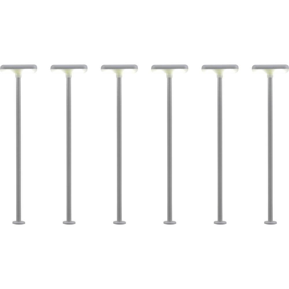 Modelleisenbahn-Signal H0 6er-Set Bahnsteigleuchte