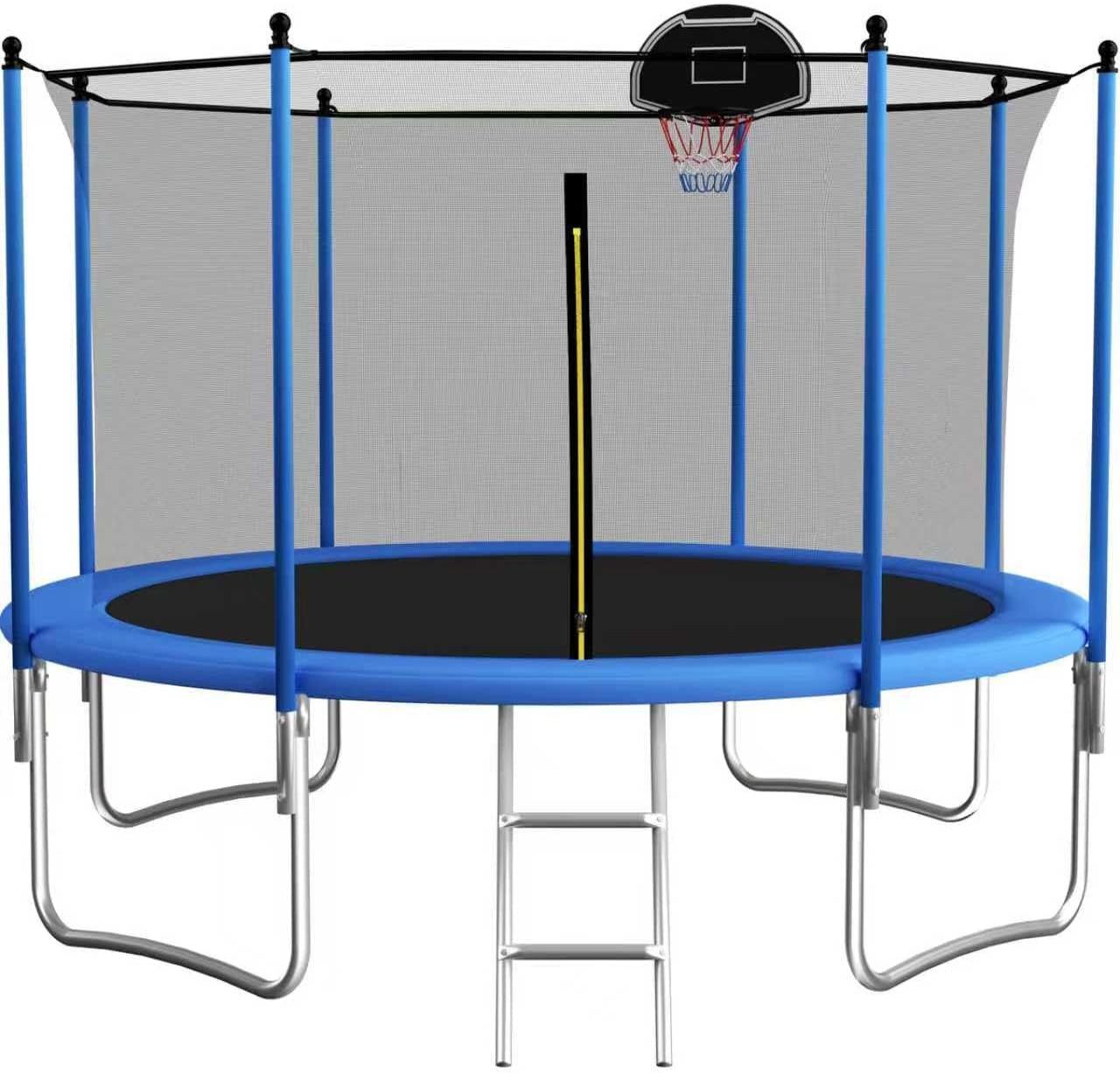 MC Star Gartentrampolin Trampolin Outdoor, Mit verstärkten Beintraversen, Stabil, Ø 305 cm, Robust und Belastbar, Einteilige Konstruktion für Kinder/Erwachsene