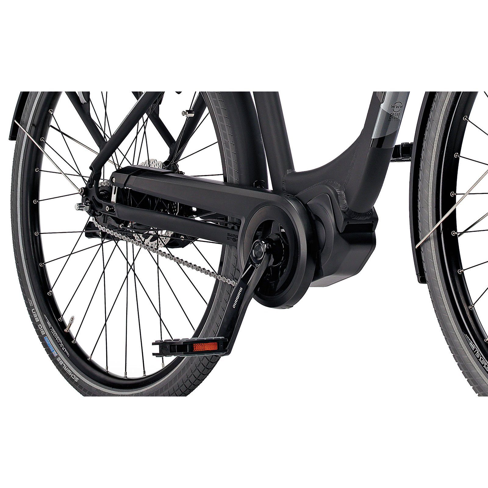 Airtracks E-Bike Cityrad 28 Zoll Damen E-Bike City Fahrrad SHIMANO STEPS E-5000, 7 Gang SCHIMANO NEXUS 7 Schaltwerk, Nabenschaltung, Mittelmotor, 418,00 Wh, WAVE Trekking Fharrad Tiefeisteiger Low Step - 45cm 50cm