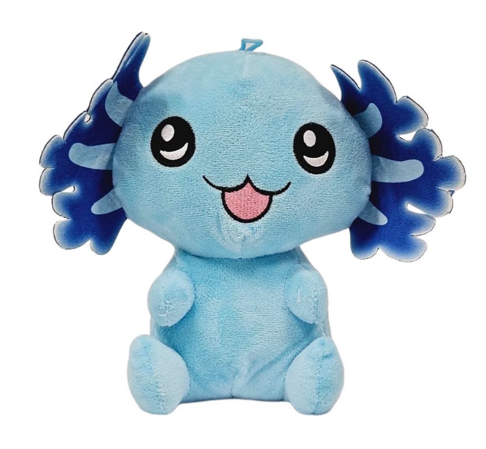 Kuscheltier Axolotl Kuscheltier Echse Molch Figur Plüsch 18 cm Püsch blau