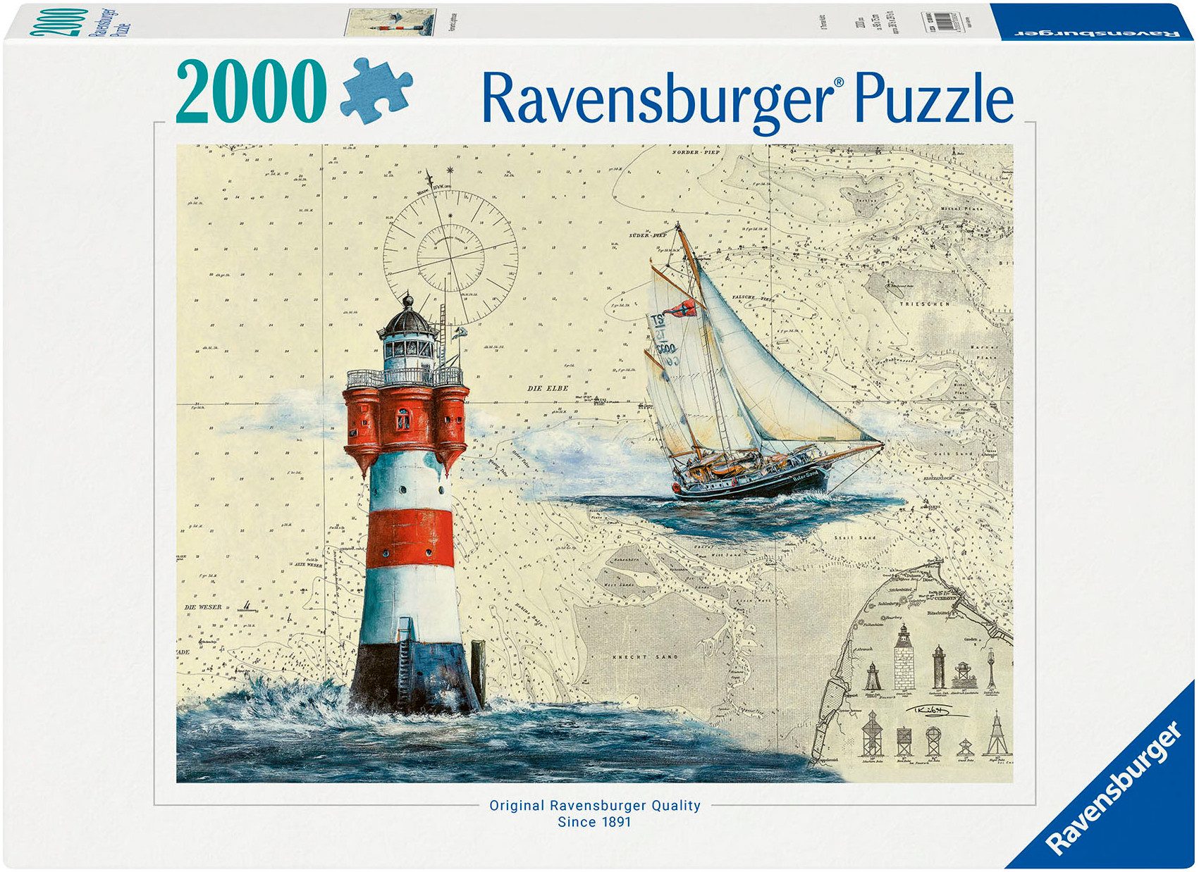 Ravensburger Puzzle Romantischer Leuchtturm, 2000 Puzzleteile, günstig online kaufen