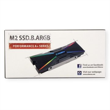Xilence Computer-Kühler M2SSD.B.ARGB M.2 2280 SSD PCIe NVMe/SATA Kühler, 3PIN ARGB 5V, Passiv