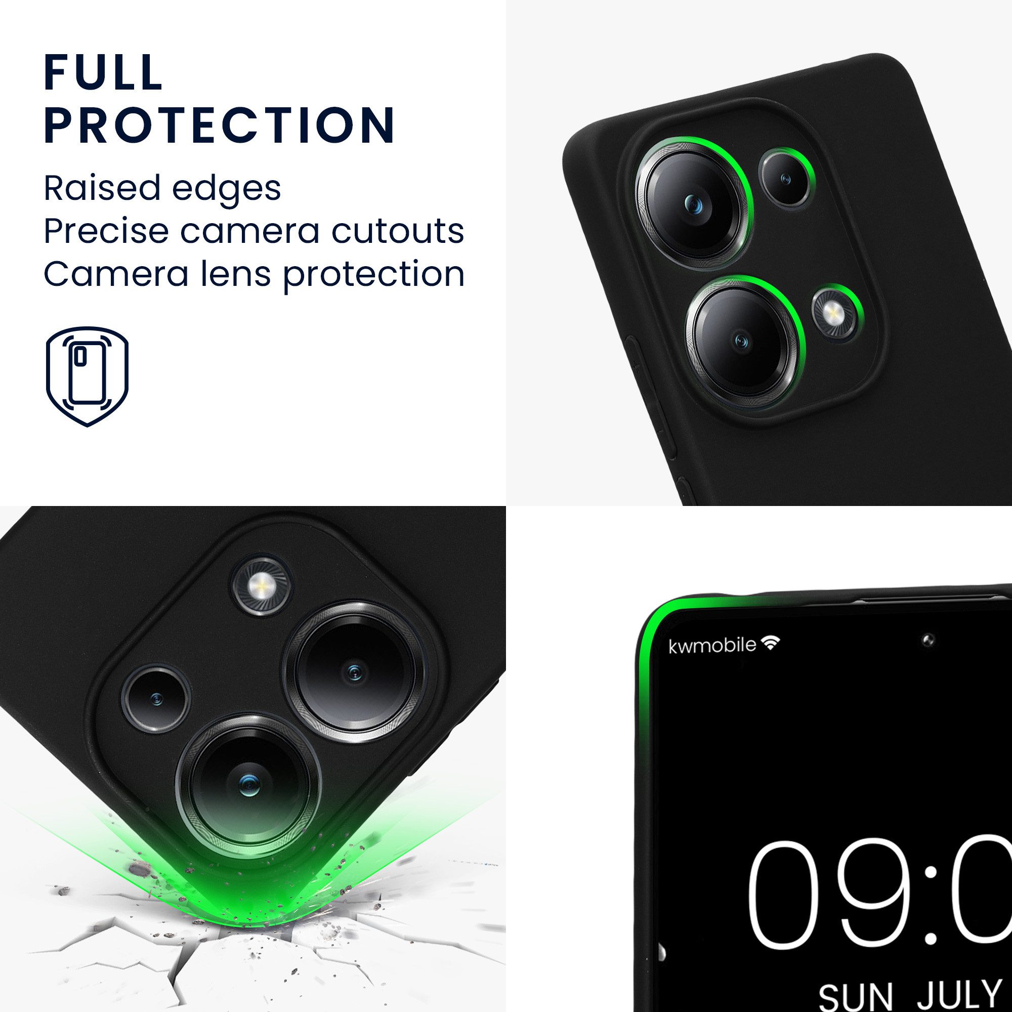 kwmobile Handyhülle Handyhülle für Xiaomi Poco M6 Pro (4G) Hülle, Weiches Handy Silikon Case - Schutzhülle Cover