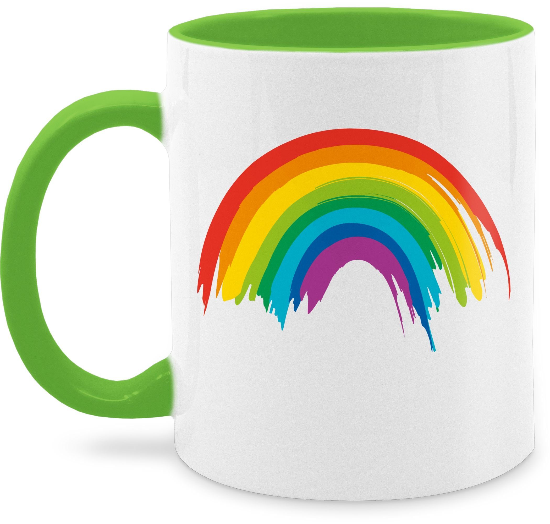 Shirtracer Tasse Regenbogen LGBT & LGBTQ, Keramik, Pride Tasse LGBT 2 Hellgrün