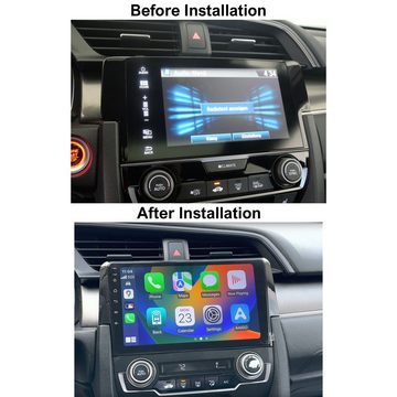 TAFFIO Honda Civic 16-22 9" Touchscreen Android Bluetooth GPS Navi CarPlay Einbau-Navigationsgerät