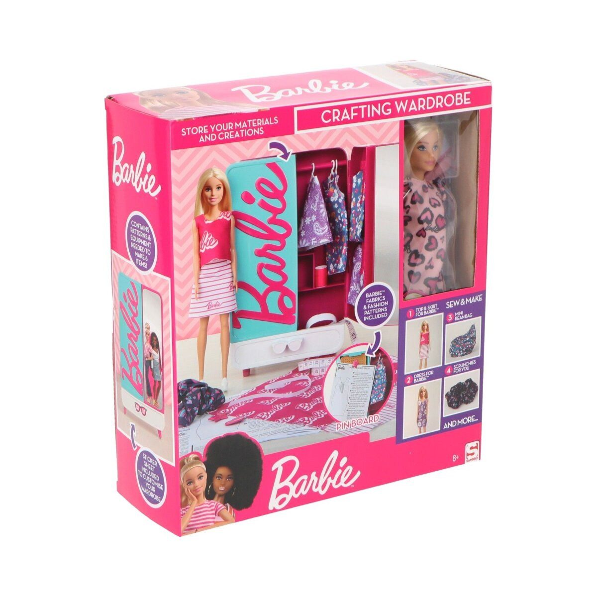 Barbie Kreativset Barbie Kleiderschrank mit Barbie-Puppe Modewelt für Kinde günstig online kaufen