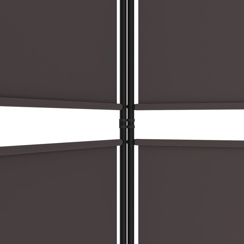 150x200 Stoff cm Braun Paravent furnicato 3-tlg. Raumteiler