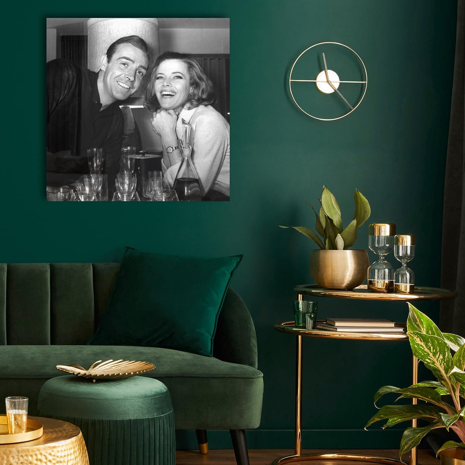 queence Acrylglasbild Sean & Honor, Frau, Mann, Schwarz-Weiß, Stars, Fine Art-Print in Galeriequalität