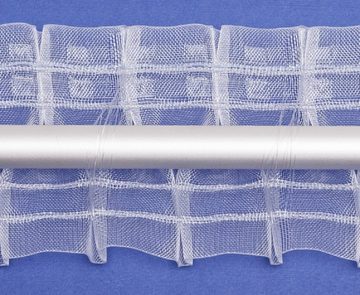 Gardine Stegband, Gardinenband, Vorhänge - Variabel / Farbe: transparent / Breite: 100mm - L052, rewagi, Verkaufseinheit: 5 Meter