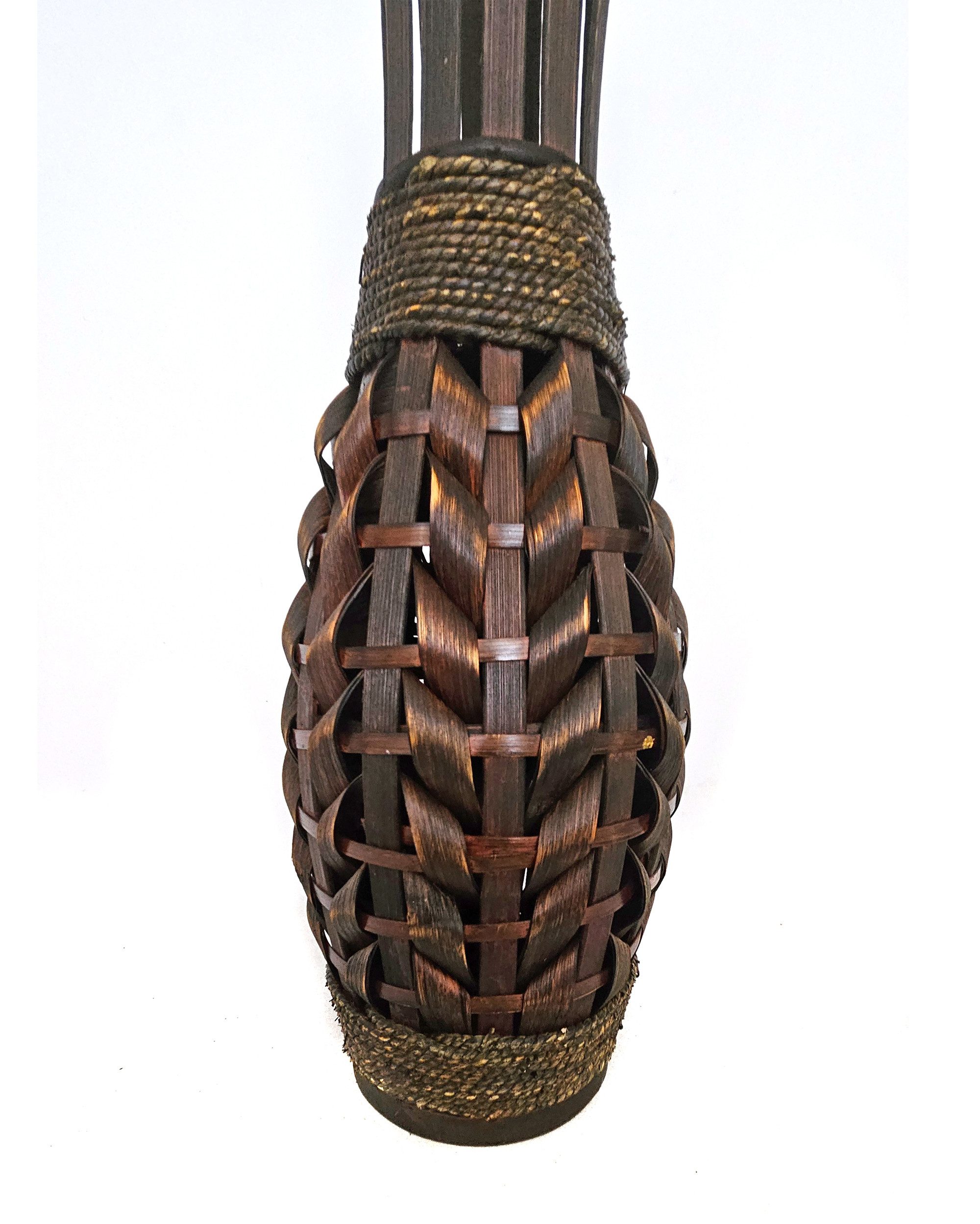 Yudu Bodenvase Bodenvase Blumenvase Pflanztopf Bambus Design handgearbeitet günstig online kaufen