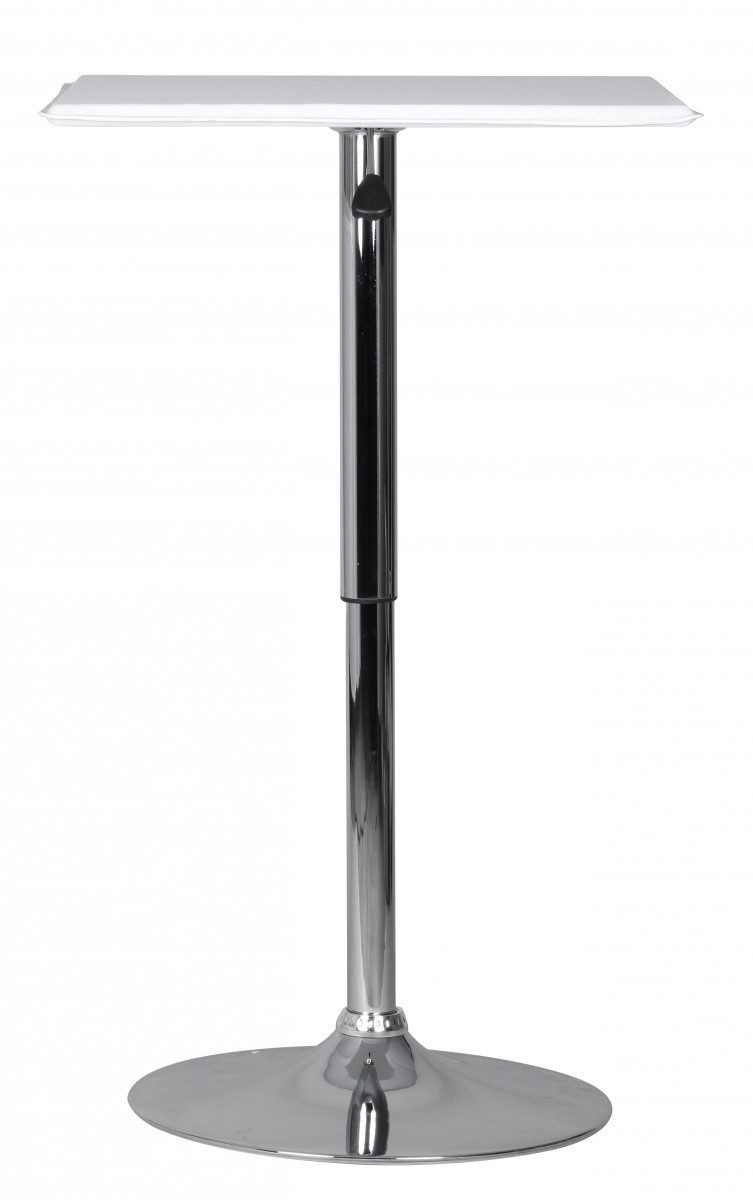 FINEBUY Bartisch SuVa1034_1 (Weiß Kunstleder höhenverstellbar günstig online kaufen