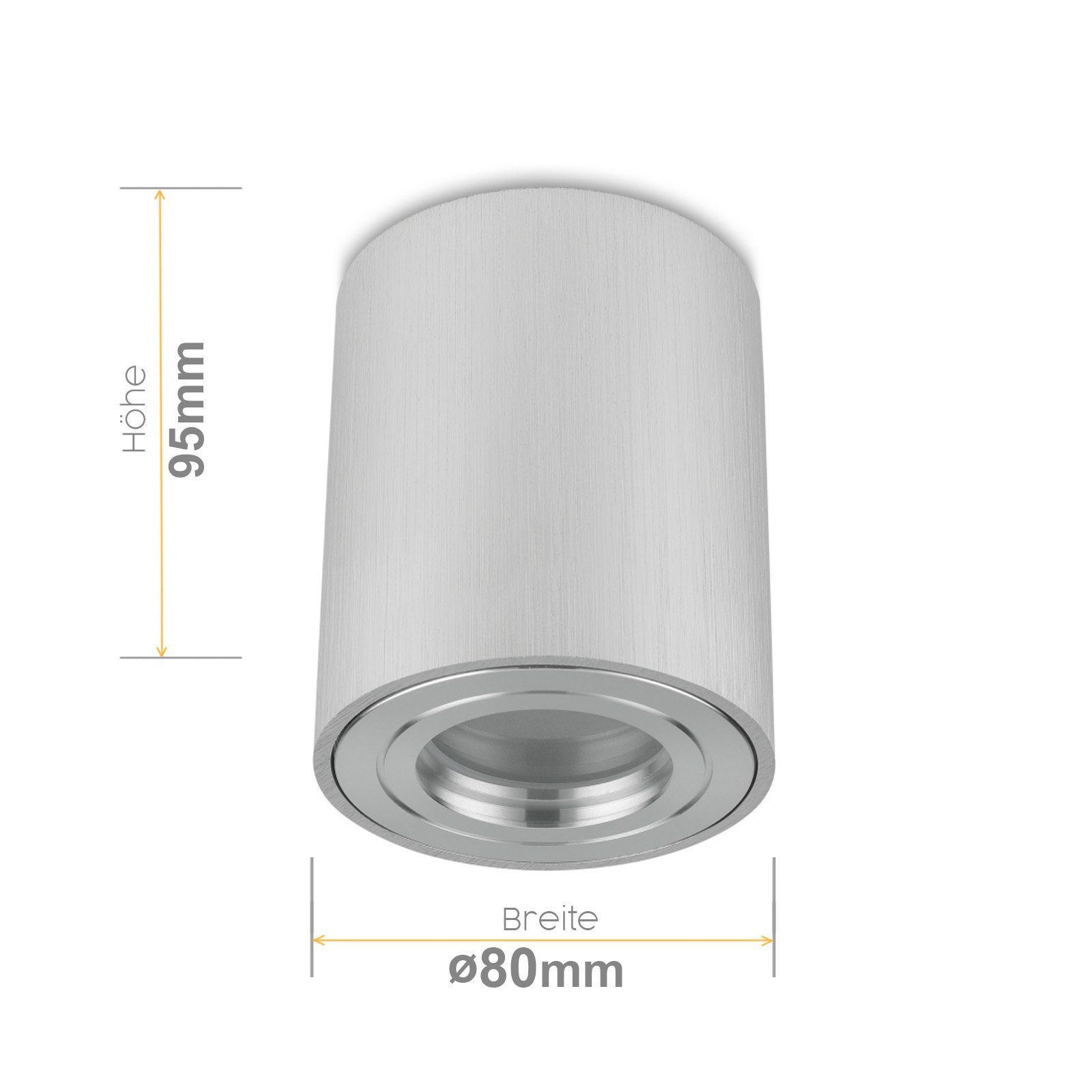 Sweet LED Aufbauleuchte 4er Set IP44 Bad & Feuchtraum GU10 Aluminium Aufbau günstig online kaufen