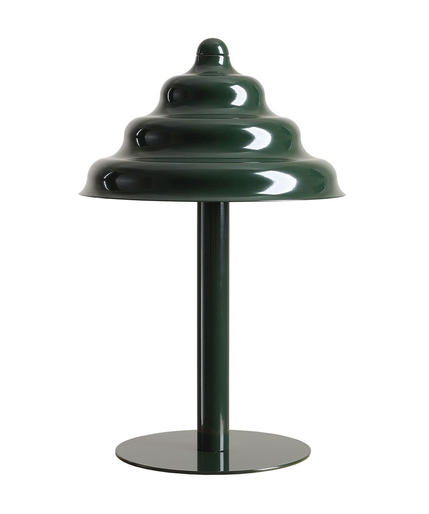 Licht-Erlebnisse Tischleuchte NAREN, Metall Glas G9 rund Ø 22.5 cm 36 cm hoch Grün Modern