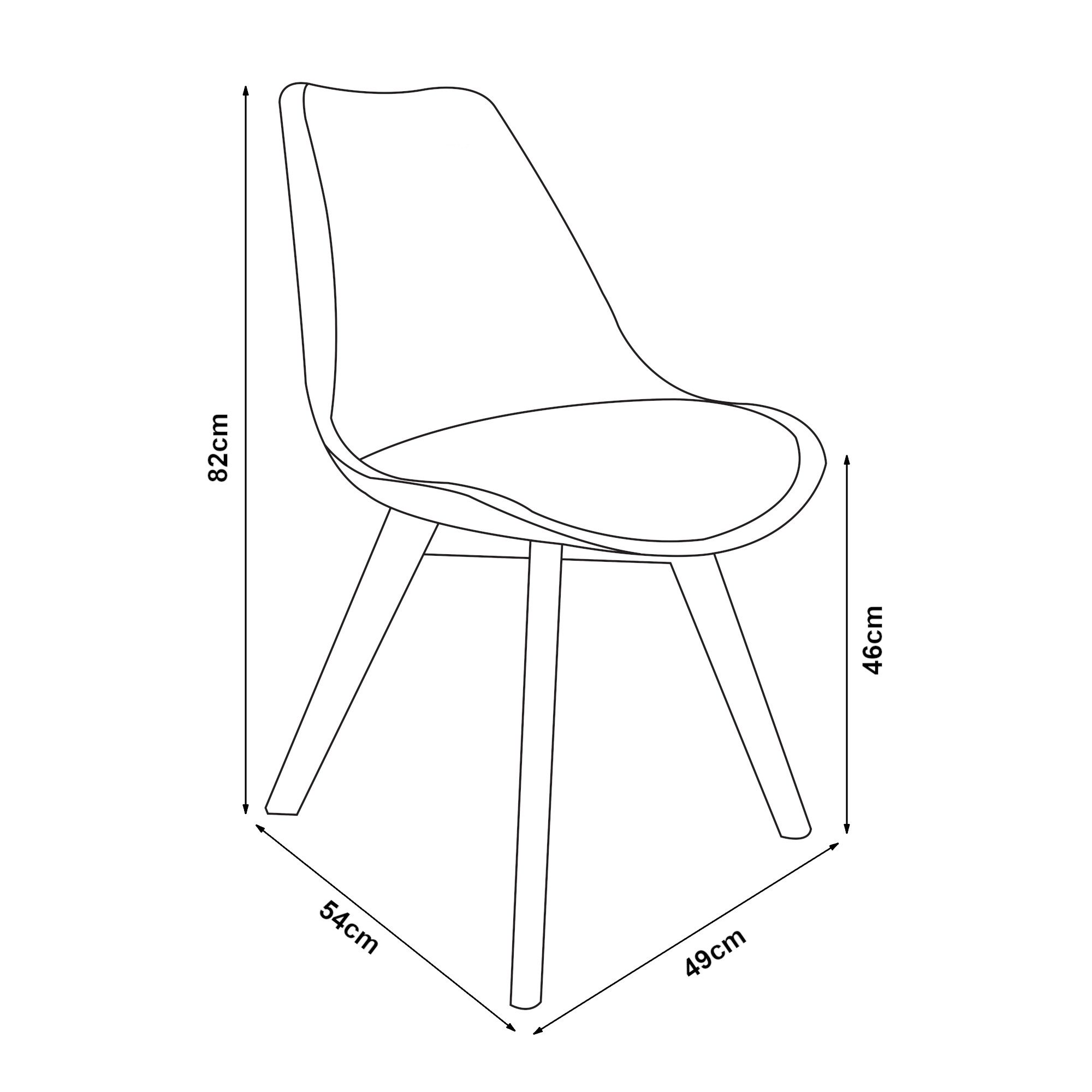 en.casa Esszimmerstuhl (Set, 4 St), »Fläten« mit Massivholzbeinen Kunstlede günstig online kaufen