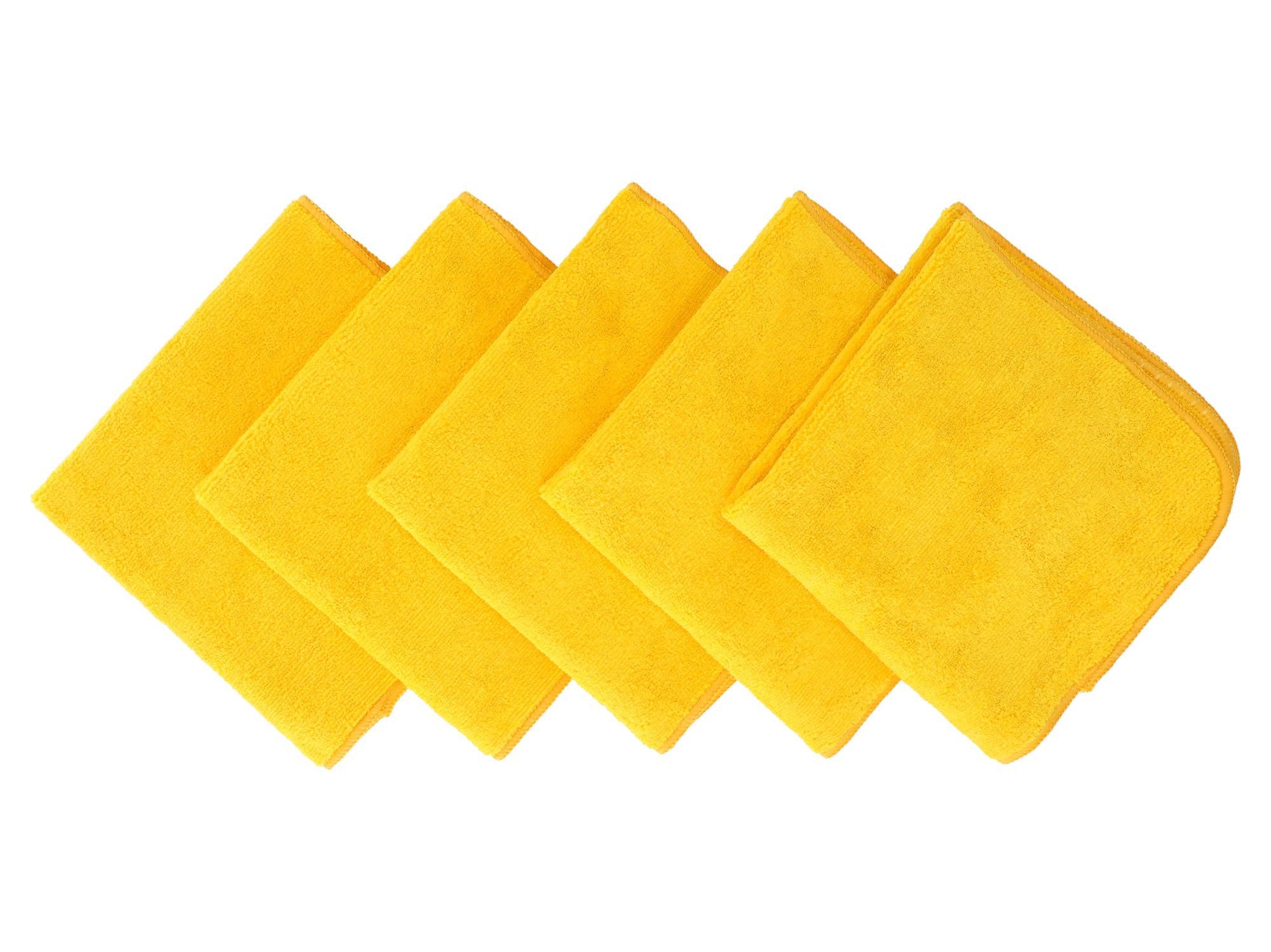 Mirka Polarshine Marine Mikrofaser-Reinigungstuch Reinigungstuch (Polyester, 7.50x7.50 cm, 400x400 mm, gelb, weich, ideal für Bootsreinigung & Finish)