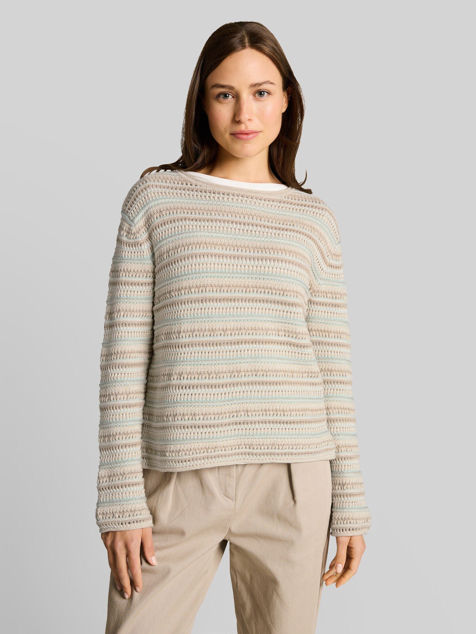 TOM TAILOR Strickpullover Pullover & Strickjacken Loose Fit Strickpullover mit Streifenmuster