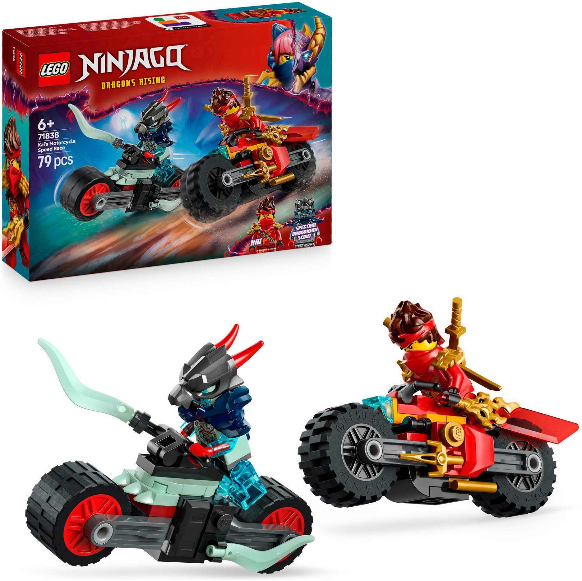 LEGO® Kais Motorradrennen (71838), LEGO Ninjago Konstruktionsspielsteine, ( günstig online kaufen