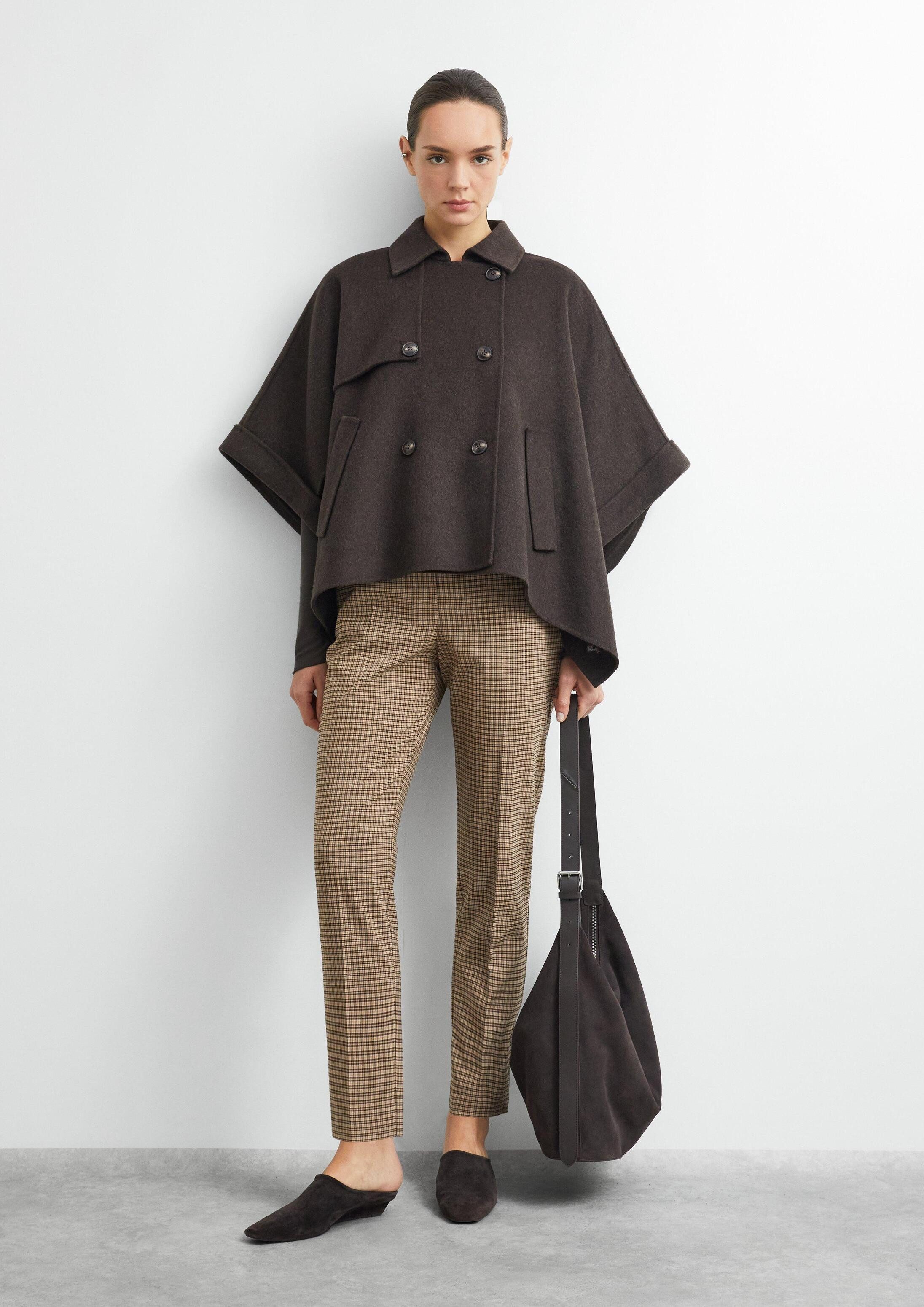 comma Poncho Outdoor-Umhang Cape aus Doubleface in Trenchcoat-Optik – Bild 5 von 5