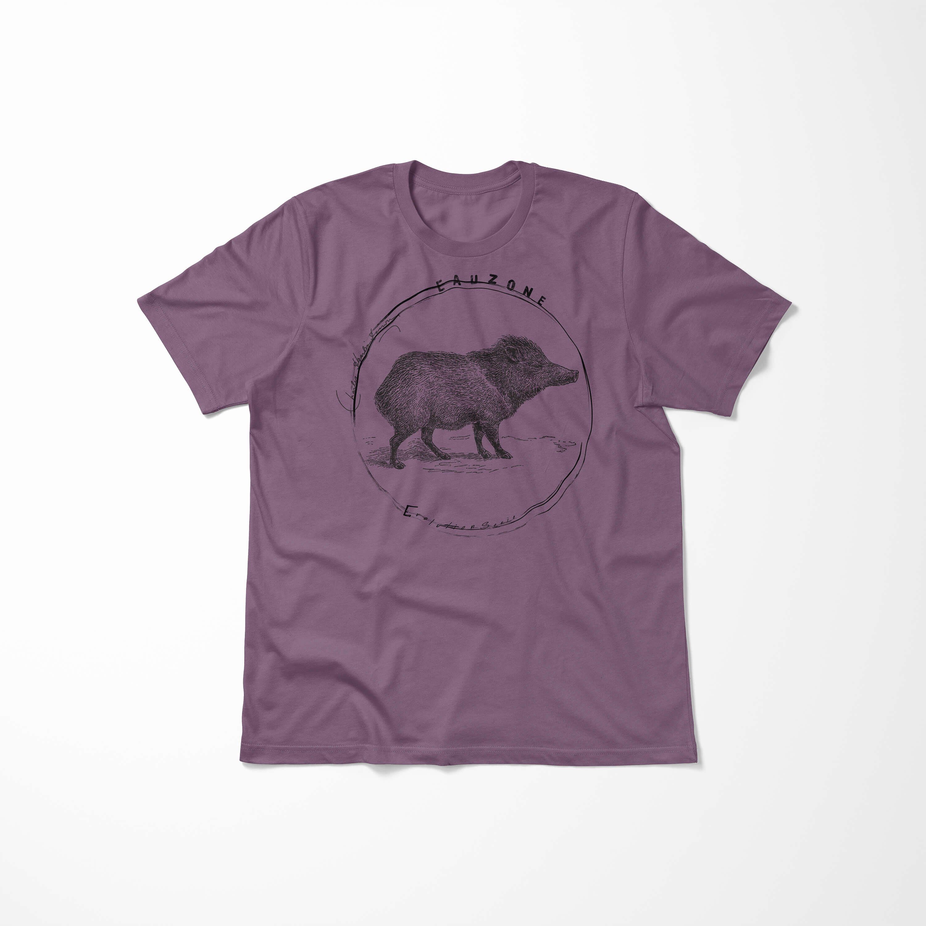Sinus Art Herren T-Shirt Evolution Wildschwein Shiraz T-Shirt