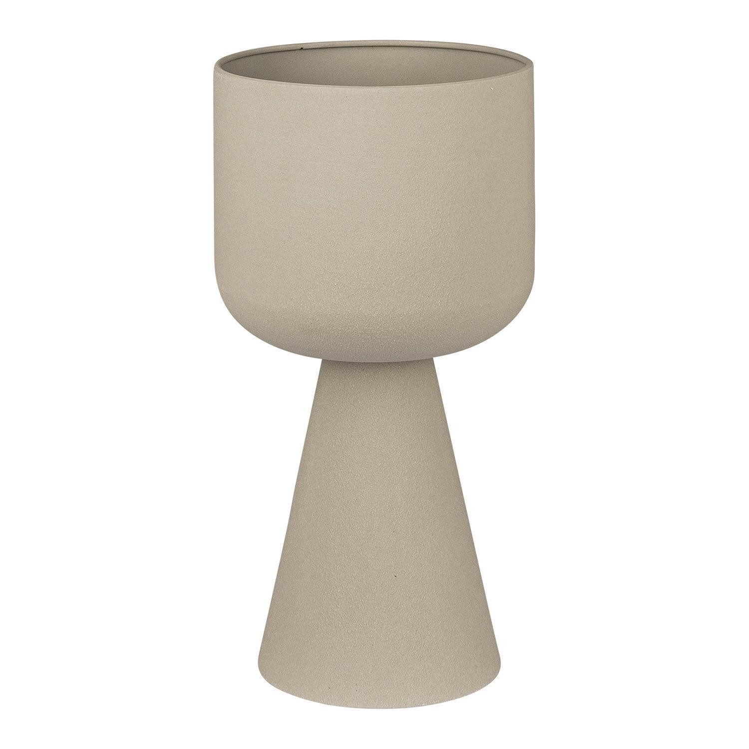 Gasper Übertopf KAYO, Naturweiß, Metall, (1 St), B 25 x H 46 x T 25 cm
