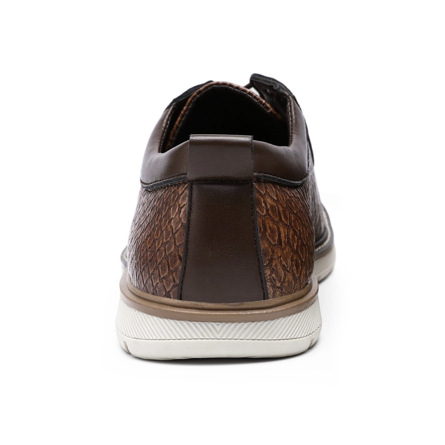 Allthemen Schnürschuh mit Krokodildruck Halbschuhe atmungsaktive Business Freizeitschuh – Bild 4 von 5