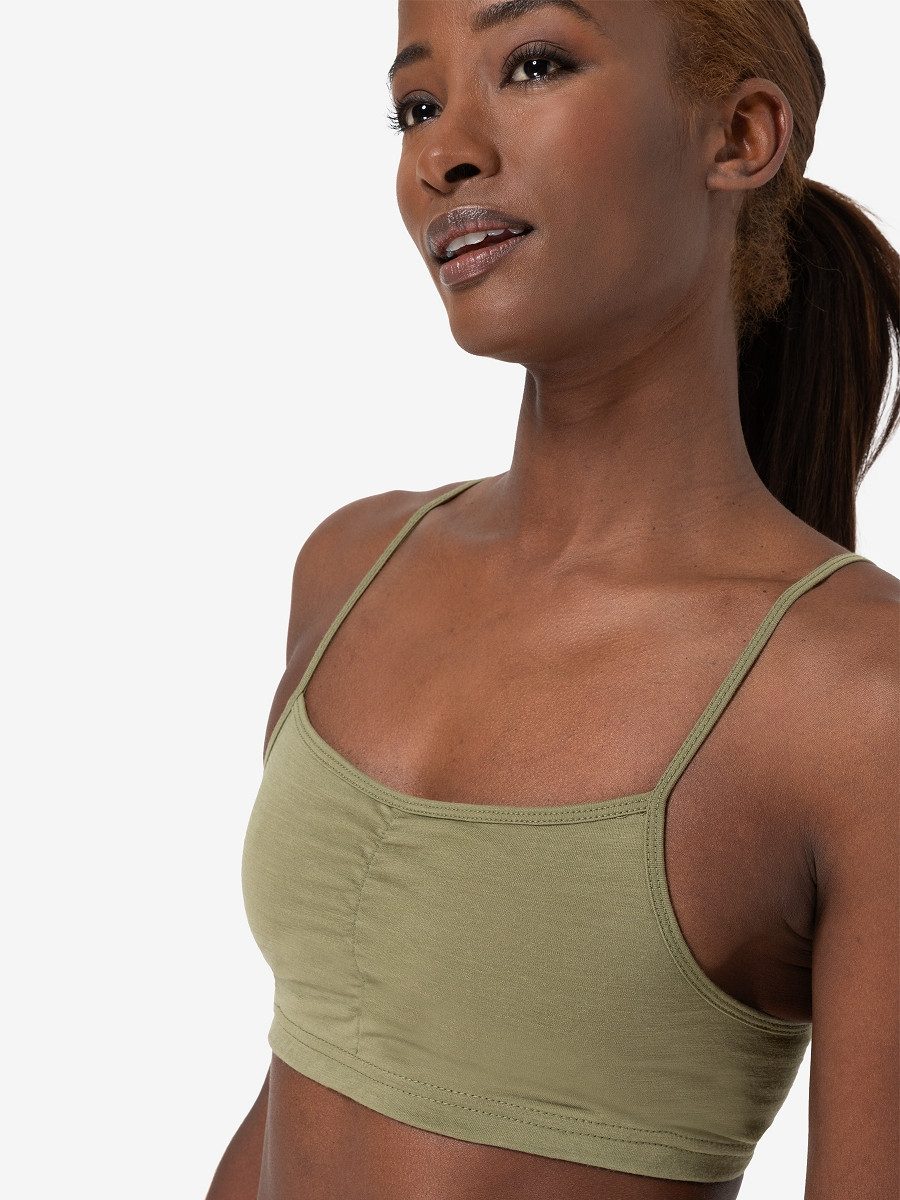 SUPER.NATURAL Sport-BH für Damen, Merino COSY BRA atmungsaktiv, bequem