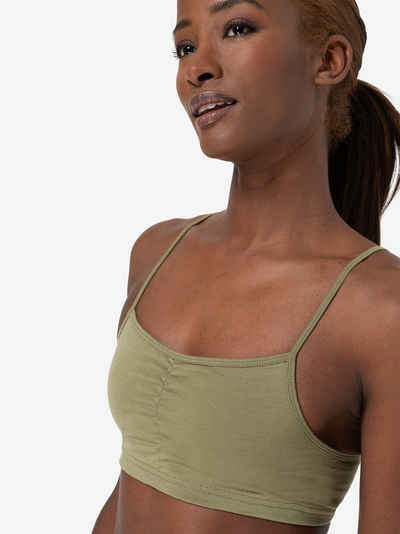 SUPER.NATURAL Sport-BH für Damen, Merino COSY BRA atmungsaktiv, bequem