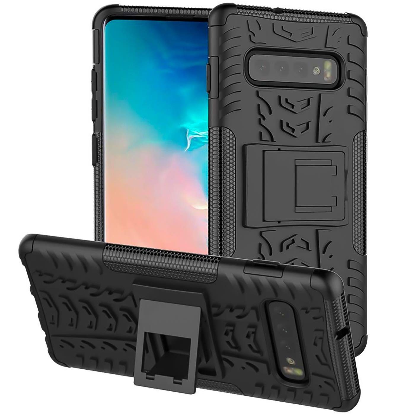 CoolGadget Handyhülle Outdoor Case Hybrid Cover für Samsung Galaxy S10 6,1 Zoll, Schutzhülle extrem robust Handy Case für Samsung S10 Hülle