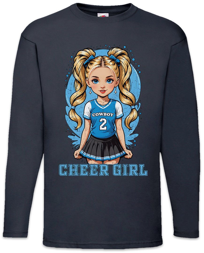 Langarmshirt Anime Comwboy Cheerleader Girl Langarm T-Shirt American Football