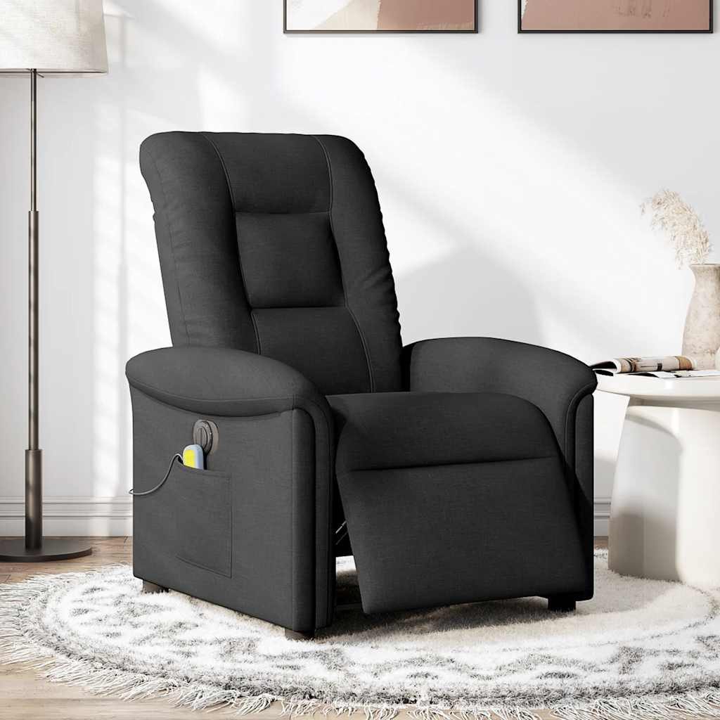 vidaXL Sessel Massagesessel Elektrisch Schwarz Stoff günstig online kaufen