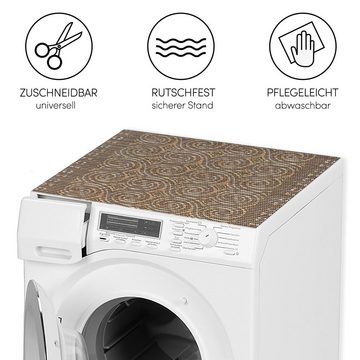 matches21 HOME & HOBBY Antirutschmatte Waschmaschinenauflage Spiral braun 65 x 60 cm rutschfest, Waschmaschinenabdeckung als Abdeckung für Waschmaschine und Trockner