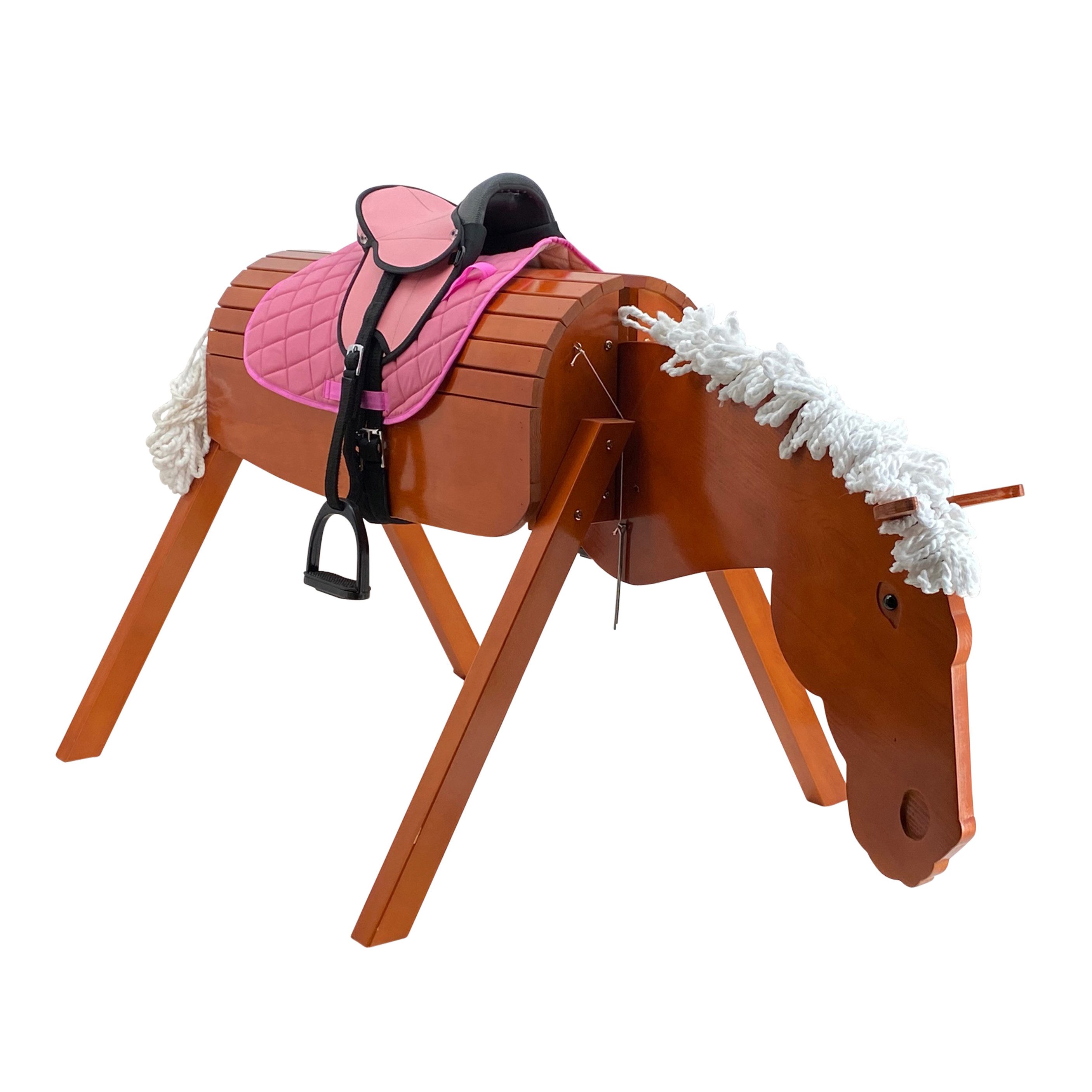 Sweety-Toys Holzpferd Sweety Toys Outdoor Gartenpferd Holzpferd OTTO mit Sattel