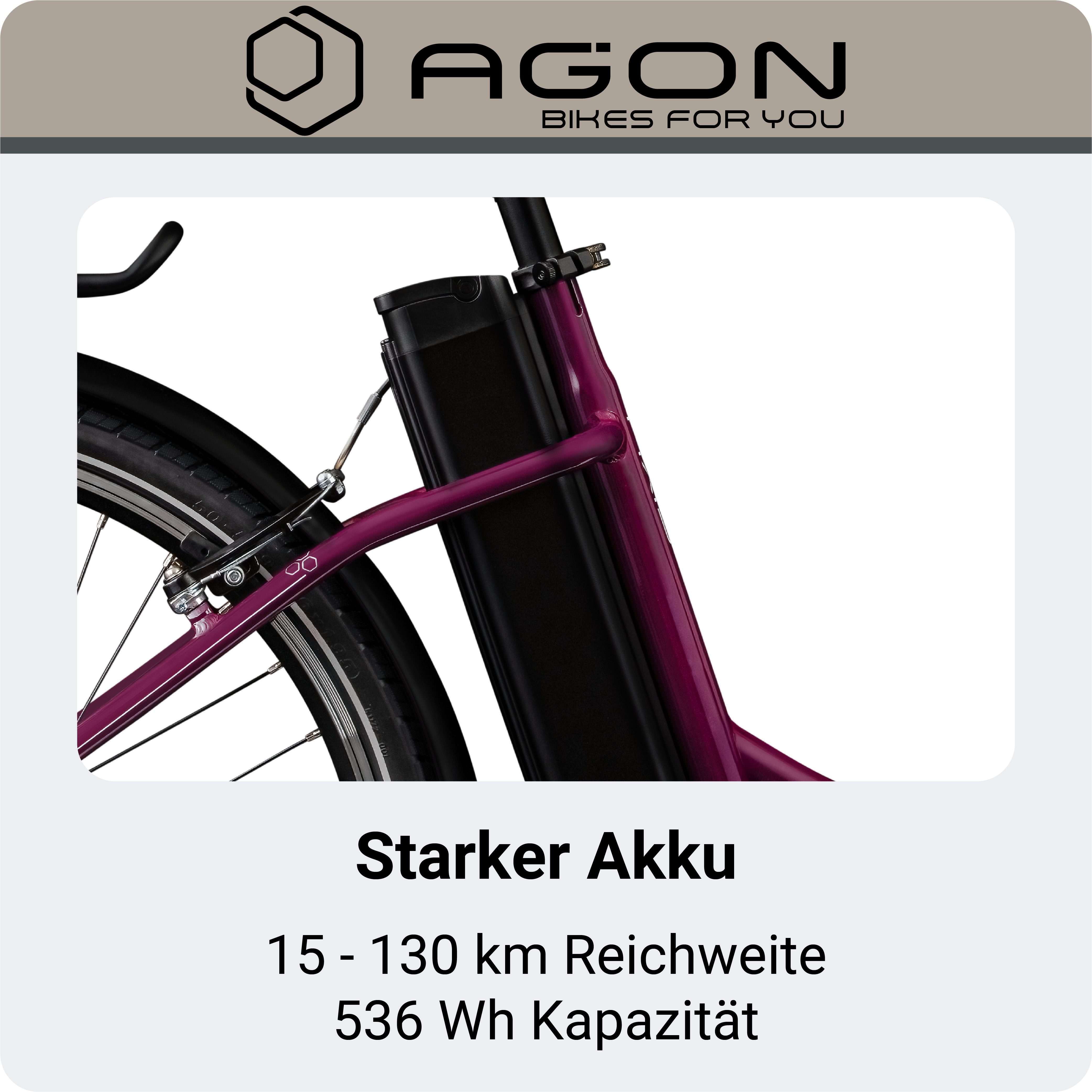 AGON E-Bike Cityrad Axis, 3 Gang, Nabenschaltung, Frontmotor, 536 Wh, Pedelec, Elektrofahrrad für Damen u. Herren
