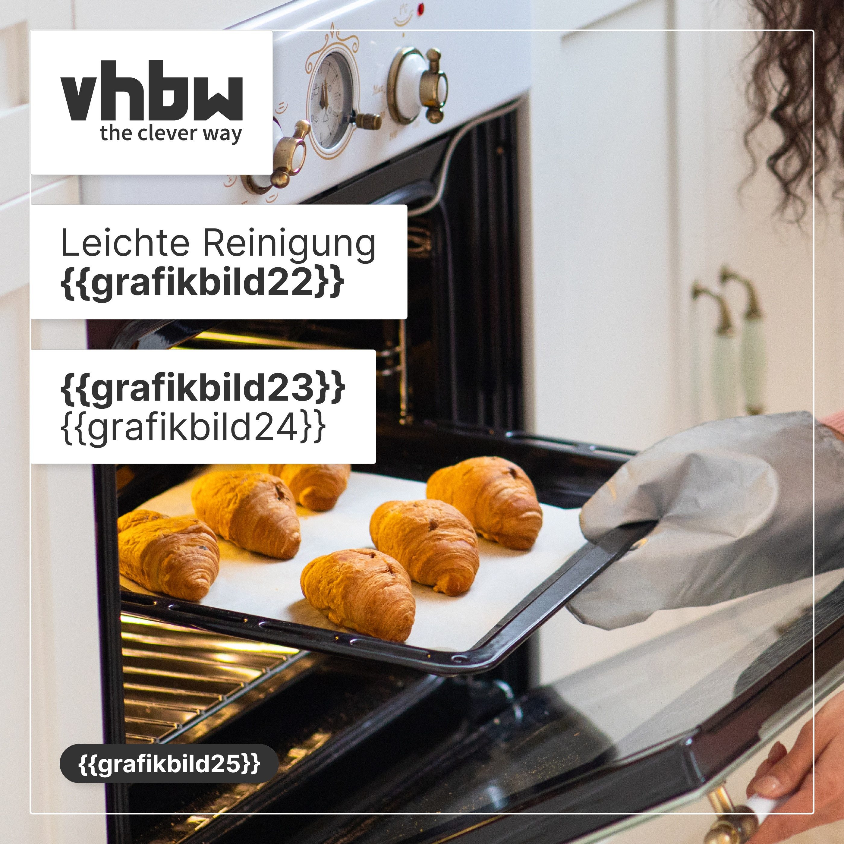 vhbw Backblech passend für Zanussi ZCC6657W, ZCE661W, ZCC6652W, ZCG6600W Backofen, Metall