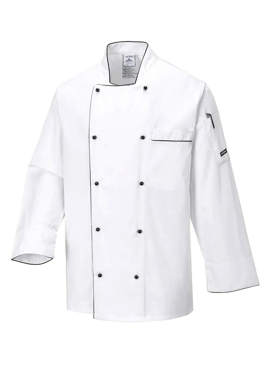 Portwest Kochjacke Portwest Executive Kochjacke C776 Weiß