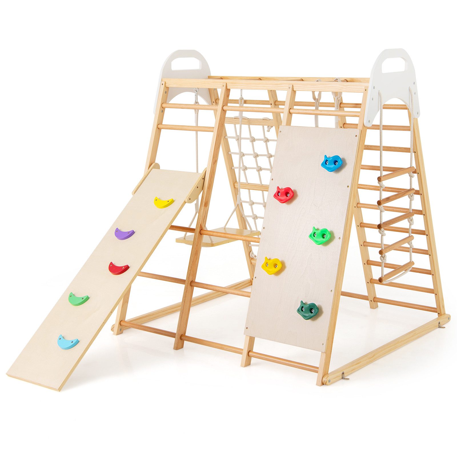COSTWAY Klettergerüst, (1-St), Spielplatz, Kletterspielzeug, Holz, für Kind günstig online kaufen