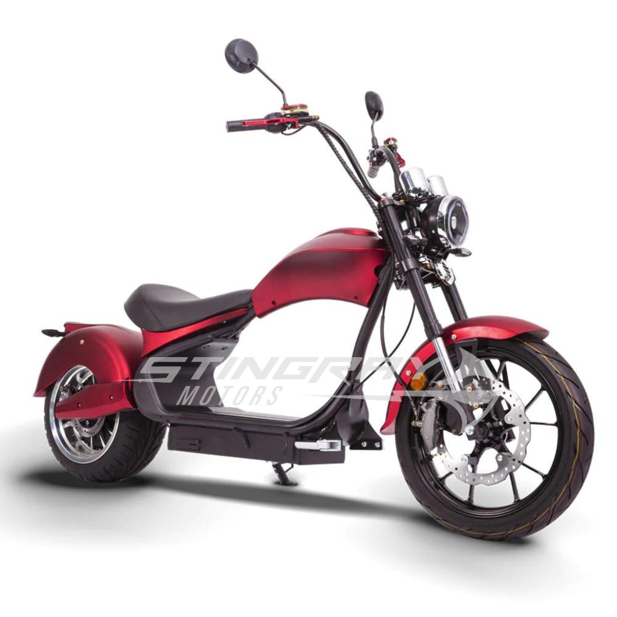 Stingray Motors E-Motorroller Elektroroller - E - km/h 4500 Chopper 50 Roller - km/h 4500,00 W, Carbon Harley Watt 50 MH3