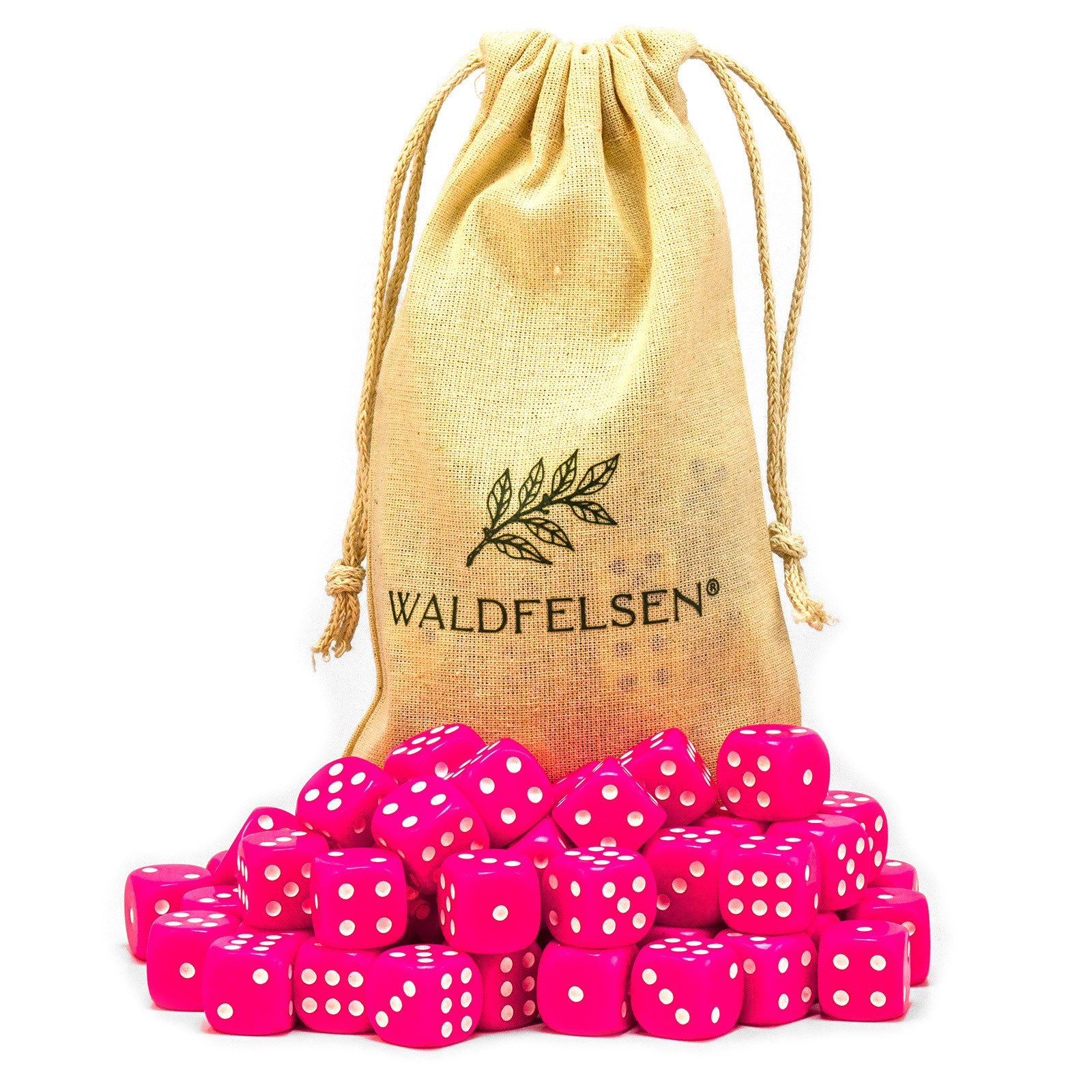 Waldfelsen Spiel – 2-50 Stk Standard Spielwürfel 16 mm Acrylwürfel Würfel bunt, Spielmaterial, Verschiedene Farben