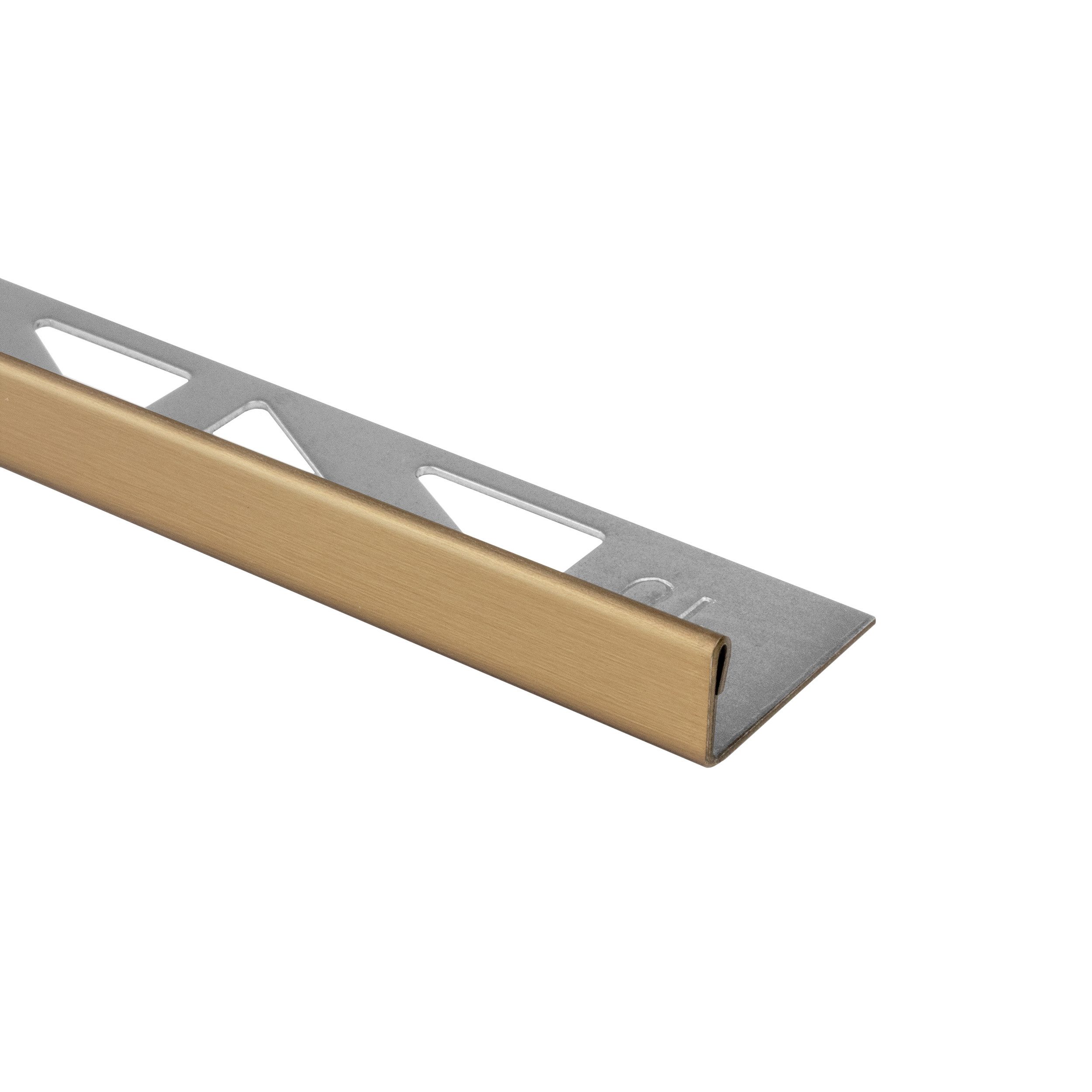 tktrading24 Abschlussprofil L-Profil Edelstahl Fliesenprofile V2A L250cm 10mm Gold gebürstet