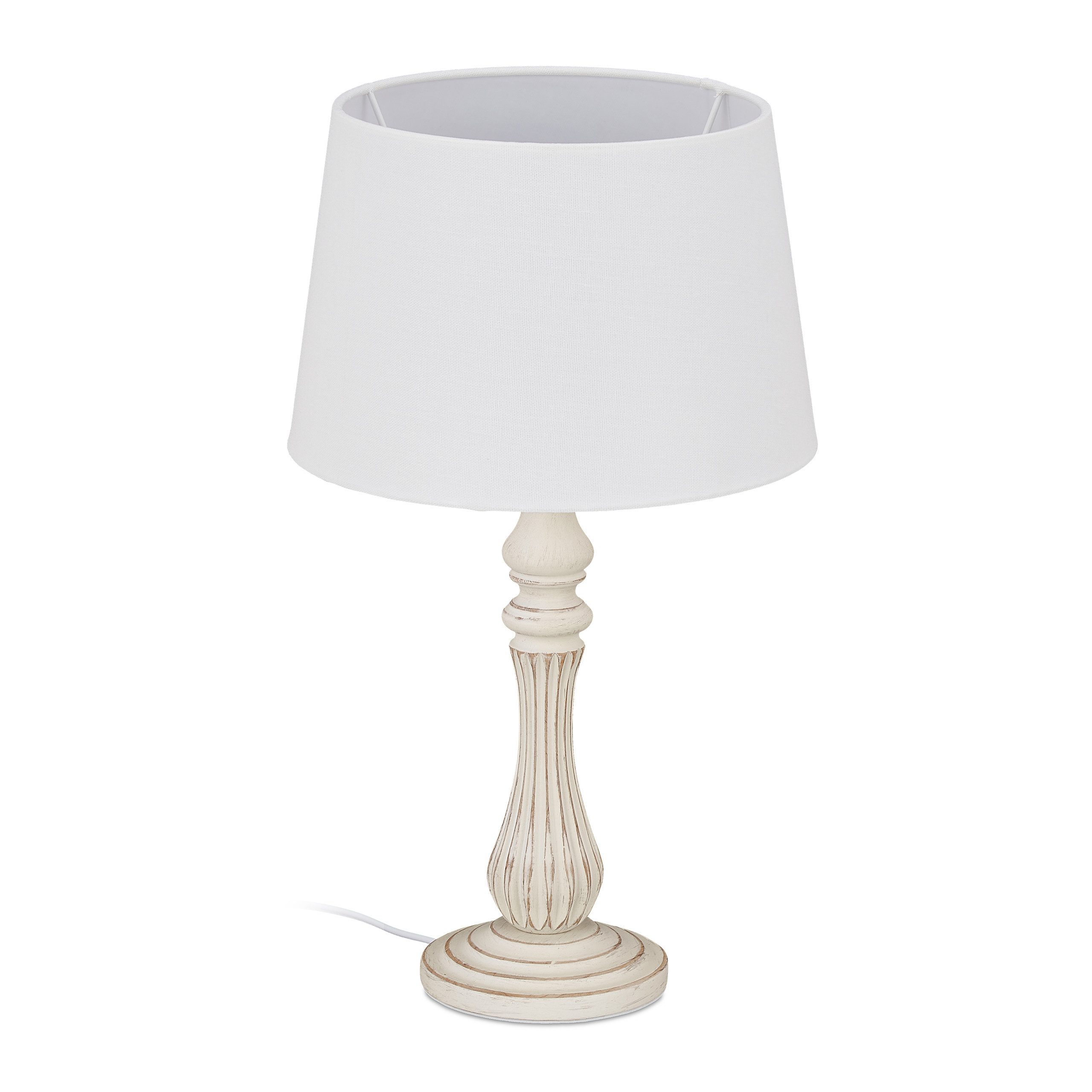 relaxdays Tischleuchte Tischlampe Landhausstil günstig online kaufen